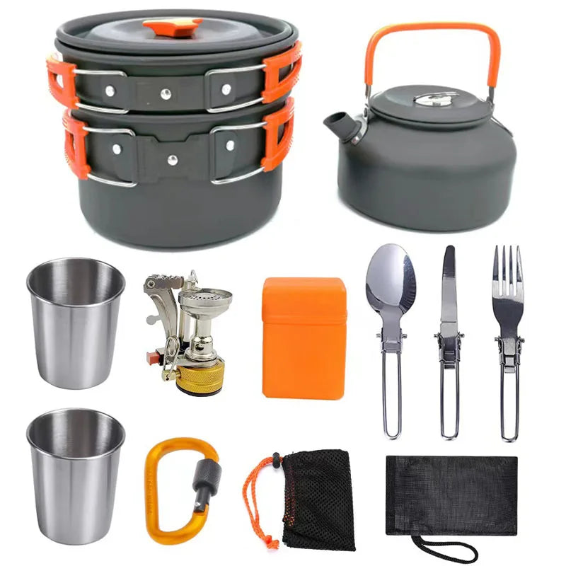 outdoor cooking gear Camping Cooking Set Outdoor Aluminum Lightweight Equipment Camping Coo – Only Adventure Essentials